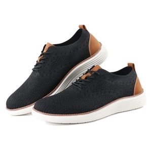 VILOCY Men's Mesh Dress Sneakers Oxfords Business Casual Walking Size: 11.5